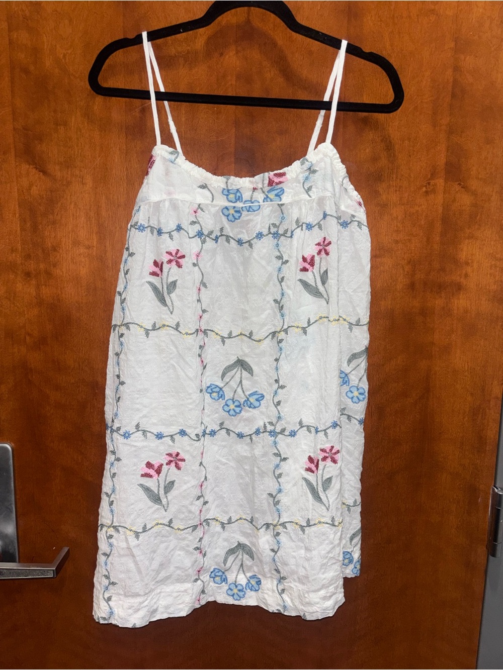 wild fable White Floral Embroidered Mini Dress